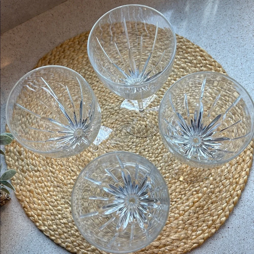 (4) Lenox Water Goblet / Wine Glass - Starfire